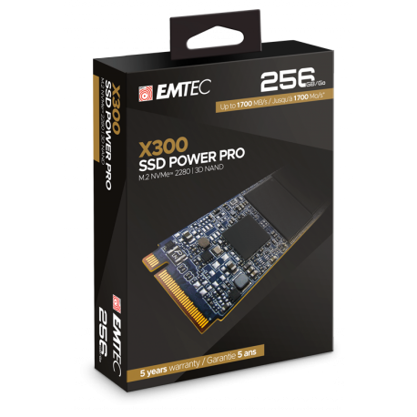EMTEC Power Pro X300 - SSD - 256 GB - internal - M.2 2280 - PCIe 3.0 x4 (NVMe) - 1