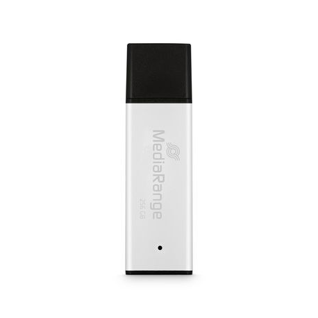 MediaRange MR1903 - USB flash drive - 256 GB - USB 3.2 Gen 1 - black, silver - 1