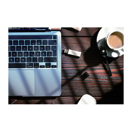 MediaRange MR1903 - USB flash drive - 256 GB - USB 3.2 Gen 1 - black, silver - 2