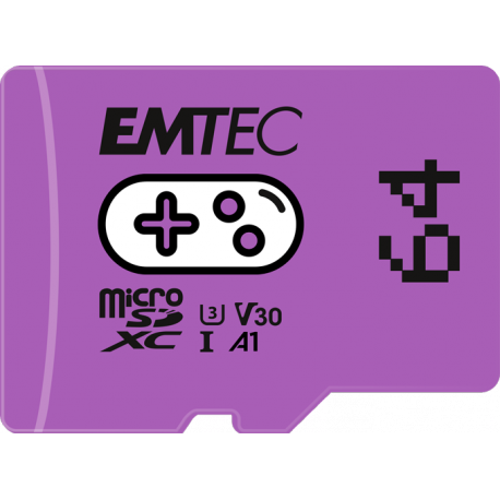 EMTEC Gaming - Flash memory card - 64 GB - A1 / Video Class V30 / UHS-I U3 - microSDXC UHS-I - purple - 0