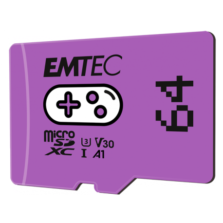 EMTEC Gaming - Flash memory card - 64 GB - A1 / Video Class V30 / UHS-I U3 - microSDXC UHS-I - purple - 1