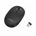 LogiLink - Mouse - optical - wireless - 2.4 GHz, Bluetooth 4.0 - USB wireless receiver - black
