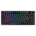 ASUS ROG Azoth - Keyboard - 75% mini-keyboard - with OLED display - backlit - wireless - 2.4 GHz, Bluetooth 5.1, USB 2.0 - QWERTZ - German - key switch: ROG NX - black