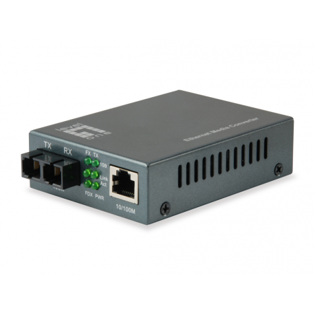 LevelOne FVT-1105 - Fibre media converter - 100Mb LAN - 10Base-T, 100Base-FX, 100Base-TX - RJ-45 / SC single-mode - up to 80 km - 1310 nm - 0