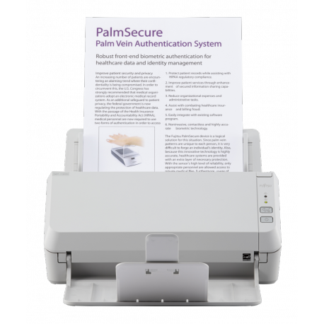 Fujitsu SP-1120N - Document scanner - Dual CIS - Duplex - 216 x 355.6 mm - 600 dpi x 600 dpi - up to 20 ppm (mono) / up to 20 ppm (colour) - ADF (50 sheets) - up to 3000 scans per day - Gigabit LAN, USB 3.2 Gen 1x1 - 0