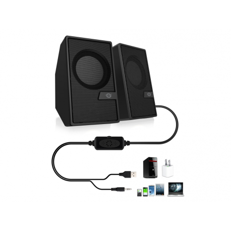 Conceptronic BJORN - Speakers - for PC - wireless - Bluetooth - 6 Watt (Total) - 1