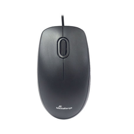 MediaRange MROS212 - Mouse - optical - 3 buttons - wired - USB 2.0 - black - 0