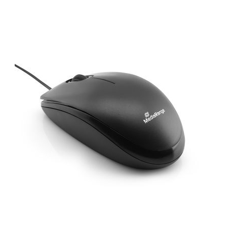 MediaRange MROS212 - Mouse - optical - 3 buttons - wired - USB 2.0 - black - 1