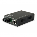 LevelOne GVT-2002 - Fibre media converter - GigE - 10Base-T, 1000Base-SX, 100Base-TX, 1000Base-T - RJ-45 / SC multi-mode - up to 20 km - 1310 nm