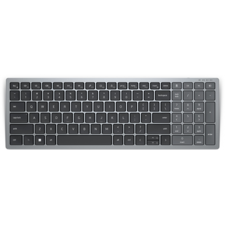 Dell KB740 - Keyboard - compact, multi device - wireless - 2.4 GHz, Bluetooth 5.0 - QWERTZ - German - titan grey - with 3 years Next Business Day Advanced Exchange Service - 0