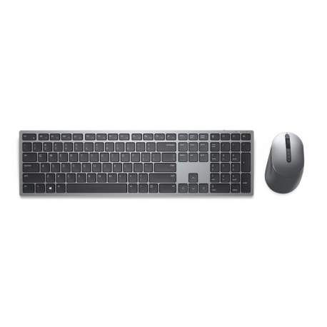 Dell Premier Multi-Device KM7321W - Keyboard and mouse set - wireless - 2.4 GHz, Bluetooth 5.0 - QWERTZ - German - titan grey - for Latitude 5421, 5521; OptiPlex 7090 Ultra; XPS 15 9510 - 0
