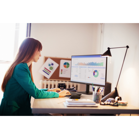 Philips 24E2N1100LB - 1000 Series - LED monitor - 24" (23.8" viewable) - 1920 x 1080 Full HD (1080p) @ 100 Hz - VA - 250 cd/m² - 4000:1 - 4 ms - HDMI, VGA - textured black - 7