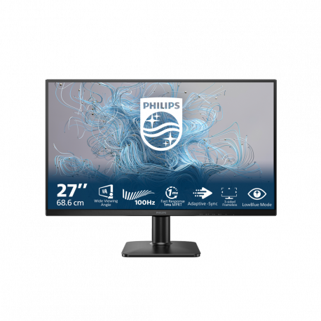 Philips 27E2N1100L - 1000 Series - LED monitor - 27" - 1920 x 1080 Full HD (1080p) @ 100 Hz - VA - 4000:1 - 1 ms - HDMI, VGA - textured black - 8