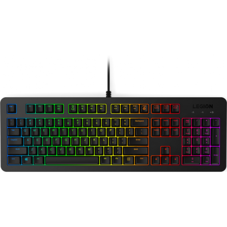 Lenovo Legion K310 RGB - Keyboard - gaming - full size - backlit - USB - QWERTY - Nordic - black - retail - 5