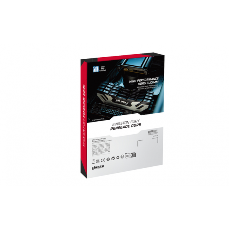 Kingston FURY Renegade - DDR5 - module - 24 GB - DIMM 288-pin - 8800 MT / s  /  PC5-70400 - CL42 - 1.4 V - clocked unbuffered - on-die ECC - silver, black - 2