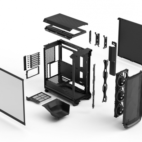 Fractal Design Meshify 3 RGB - Tower - extended ATX - no power supply (ATX) - black TG light tint - USB / Audio - 13