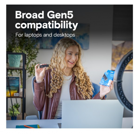 Crucial P510 - SSD - 1 TB - internal - M.2 2280 - PCI Express 5.0 x4 (NVMe) - 2