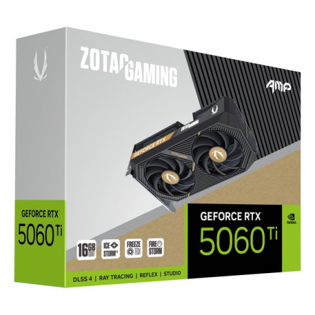 ZOTAC GAMING GeForce RTX 5060 Ti 16GB AMP - Graphics card - GeForce RTX 5060 Ti - 16 GB GDDR7 - PCIe 5.0 x8 - 3 x DisplayPort, HDMI - 2