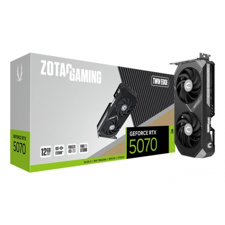 ZOTAC GAMING GeForce RTX 5070 Twin Edge - Graphics card - GeForce RTX 5070 - 12 GB GDDR7 - PCIe 5.0 x16 - 3 x DisplayPort, HDMI - box - 2
