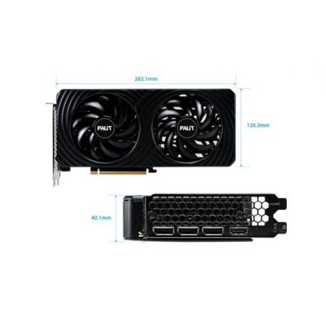 Palit GeForce RTX 5060 Ti Dual - Graphics card - GeForce RTX 5060 Ti - 8 GB GDDR7 - PCI Express 5.0 - 3 x DisplayPort, HDMI - box - 1