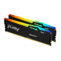 Kingston FURY Beast RGB - DDR5 - kit - 64 GB: 2 x 32 GB - DIMM 288-pin - 2600 MHz / PC5-41600 - CL40 - 1.25 V - unbuffered - on-die ECC - black