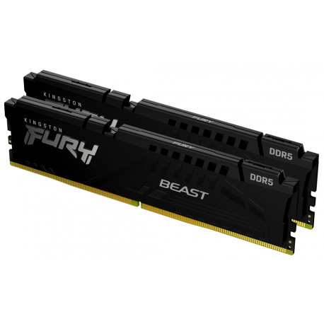 Kingston FURY Beast - DDR5 - kit - 64 GB: 2 x 32 GB - DIMM 288-pin - 2600 MHz / PC5-41600 - CL40 - 1.25 V - unbuffered - on-die ECC - black - 0