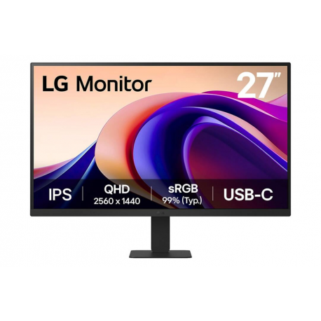 LG 27U631A-B - LED monitor - 27" - 2560 x 1440 QHD @ 100 Hz - IPS - 250 cd / m² - 1000:1 - HDR10 - 5 ms - HDMI, USB-C - black - 0