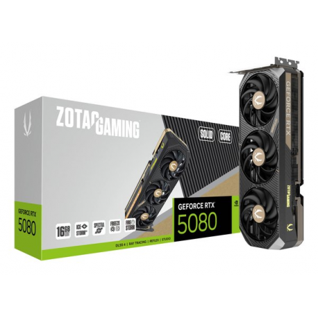ZOTAC GAMING GeForce RTX 5080 SOLID CORE - Graphics card - GeForce RTX 5080 - 16 GB GDDR7 - PCIe 5.0 x16 - 3 x DisplayPort, HDMI - 1
