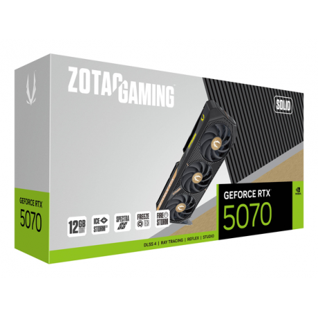 ZOTAC GAMING GeForce RTX 5070 SOLID - Graphics card - GeForce RTX 5070 - 12 GB GDDR7 - PCIe 5.0 x16 - 3 x DisplayPort, HDMI - 7