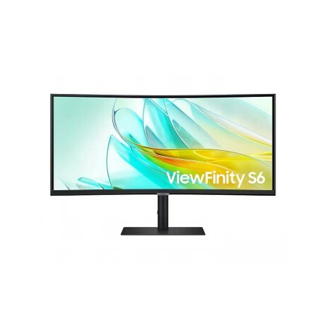 Samsung ViewFinity S6 S34C652UEU - S65UC Series - LED monitor - curved - USB - 34" - 3440 x 1440 UWQHD @ 100 Hz - VA - 350 cd / m² - 3000:1 - HDR10 - 5 ms - HDMI, DisplayPort, USB-C - speakers - black - 0