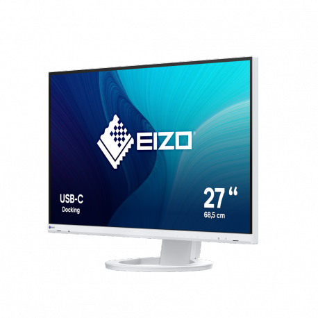 EIZO FlexScan EV2720S-WT - With FlexStand - LED monitor - 27" - 2560 x 1440 WQHD - IPS - 350 cd / m² - 1500:1 - 5 ms - HDMI, DisplayPort, USB-C - speakers - white - 1
