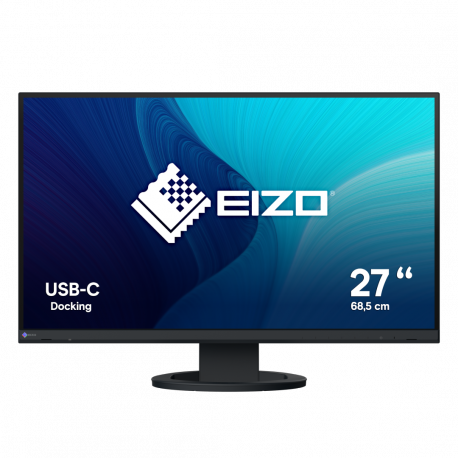 EIZO FlexScan EV2720S-BK - With FlexStand - LED monitor - 27" - 2560 x 1440 WQHD - IPS - 350 cd / m² - 1500:1 - 5 ms - HDMI, DisplayPort, USB-C - speakers - black - 0