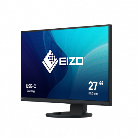 EIZO FlexScan EV2720S-BK - With FlexStand - LED monitor - 27" - 2560 x 1440 WQHD - IPS - 350 cd / m² - 1500:1 - 5 ms - HDMI, DisplayPort, USB-C - speakers - black - 1