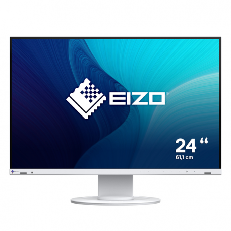 EIZO FlexScan EV2410R-WT - With FlexStand - LED monitor - 24.1" - 1920 x 1200 WUXGA - IPS - 350 cd/m² - 1300:1 - 5 ms - HDMI, DVI-D, DisplayPort - speakers - white - 0