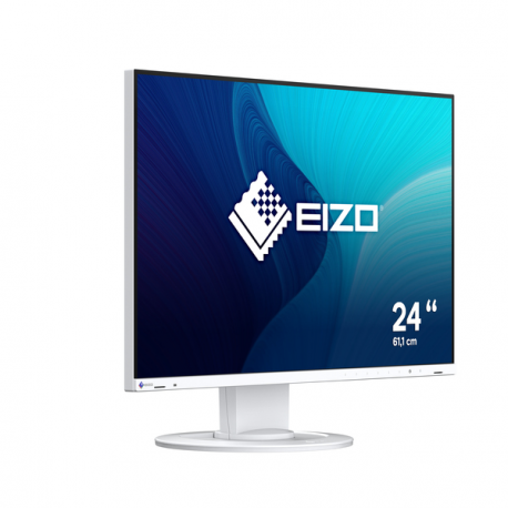 EIZO FlexScan EV2410R-WT - With FlexStand - LED monitor - 24.1" - 1920 x 1200 WUXGA - IPS - 350 cd/m² - 1300:1 - 5 ms - HDMI, DVI-D, DisplayPort - speakers - white - 2