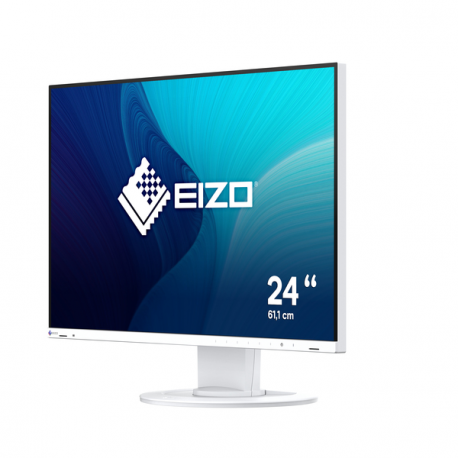 EIZO FlexScan EV2410R-WT - With FlexStand - LED monitor - 24.1" - 1920 x 1200 WUXGA - IPS - 350 cd/m² - 1300:1 - 5 ms - HDMI, DVI-D, DisplayPort - speakers - white - 3