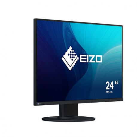 EIZO FlexScan EV2410R-BK - With FlexStand - LED monitor - 24.1" - 1920 x 1200 WUXGA - IPS - 350 cd/m² - 1300:1 - 5 ms - HDMI, DVI-D, DisplayPort - speakers - black - 3