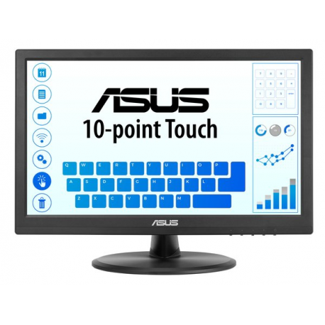 ASUS VT169HE - LED monitor - 16" (15.6" viewable) - touchscreen - 1920 x 1080 Full HD (1080p) @ 60 Hz - IPS - 220 cd/m² - 1000:1 - 5 ms - HDMI, VGA - 0
