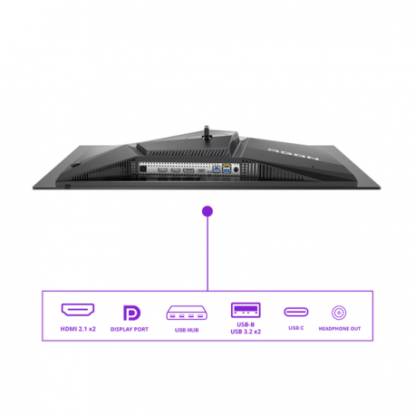 AOC AGON PRO AG276UZD - OLED monitor - gaming - 27" (26.5" viewable) - 3840 x 2160 4K UHD (2160p) @ 160 Hz - 1000 cd / m² - 1500000:1 - DisplayHDR 400 True Black - 0.03 ms - 2xHDMI, DisplayPort, USB-C - speakers - black - 15