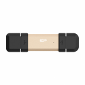 Silicon Power Marvel Xtreme DS72 - USB flash drive - 1 TB - USB 3.1 Gen 2  /  USB-C 3.2 Gen 2 - gold