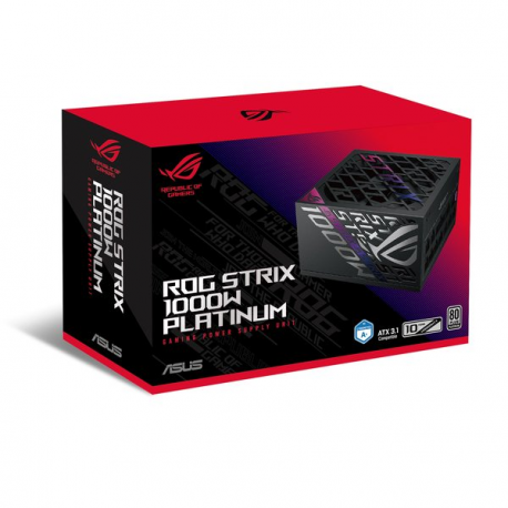 ASUS ROG Strix - Power supply (internal) - ATX12V 3.1/ EPS12V - 80 PLUS Platinum - AC 100-240 V - 1000 Watt - active PFC - 4