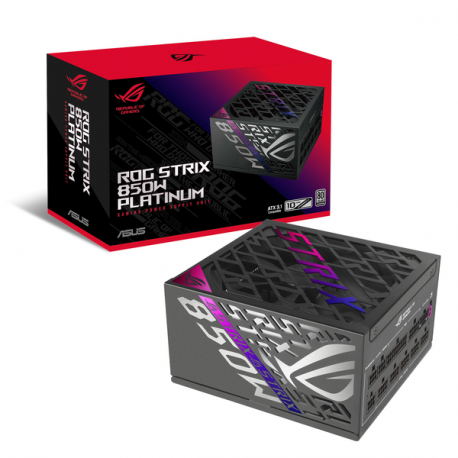ASUS ROG Strix - Power supply (internal) - ATX12V 3.1/ EPS12V - 80 PLUS Platinum - AC 100-240 V - 850 Watt - active PFC - 14