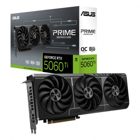 ASUS PRIME GeForce RTX 5060 Ti 8GB - OC Edition - graphics card - GeForce RTX 5060 Ti - 8 GB GDDR7 - PCI Express 5.0 - 3 x DisplayPort, HDMI - 3