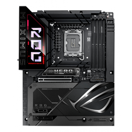 ASUS ROG MAXIMUS Z890 HERO BTF - Motherboard - ATX - LGA1851 Socket - Z890 Chipset - USB4, USB 3.2 Gen 1, USB-C 3.2 Gen2, USB 3.2 Gen 2 - Wi-Fi 7, Bluetooth, 5 Gigabit Ethernet - onboard graphics (CPU required) - HD Audio (8-channel) - 23