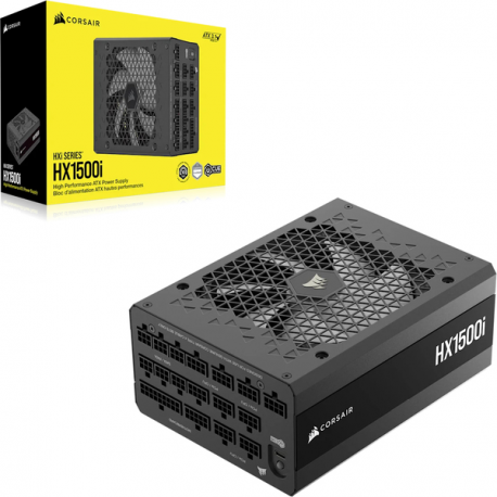 CORSAIR HXi Series HX1500i - Power supply (internal) - fully modular, ultra-low noise - ATX12V 3.1/ EPS12V - 80 PLUS Platinum - Cybenetics Platinum - AC 100-240 V - 1500 Watt - Europe - 2