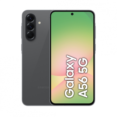 Samsung Galaxy A56 - 5G smartphone - dual-SIM - RAM 8 GB  /  Internal Memory 256 GB - OLED display - 6.7" - 2340 x 1080 pixels (120 Hz) - 3x rear cameras 50 MP, 12 MP, 5 MP - front camera 12 MP - awesome graphite - 0