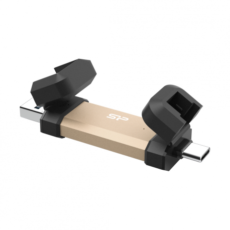 Silicon Power Marvel Xtreme DS72 - USB flash drive - 500 GB - USB 3.1 Gen 2  /  USB-C 3.2 Gen 2 - gold - 1