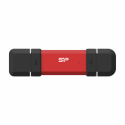 Silicon Power Marvel Xtreme DS72 - USB flash drive - 1 TB - USB 3.1 Gen 2  /  USB-C 3.2 Gen 2 - red