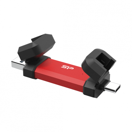 Silicon Power Marvel Xtreme DS72 - USB flash drive - 1 TB - USB 3.1 Gen 2  /  USB-C 3.2 Gen 2 - red - 1