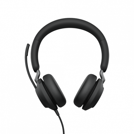 Jabra Evolve2 40 SE MS Stereo - Headset - on-ear - wired - USB-C, USB-A - noise isolating - Certified for Microsoft Teams - 0